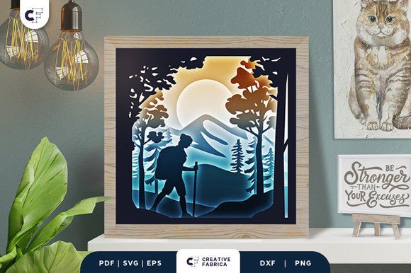 Capturing the Trail: Bringing Nature Indoors with a Forest Walking 3D Shadow Box