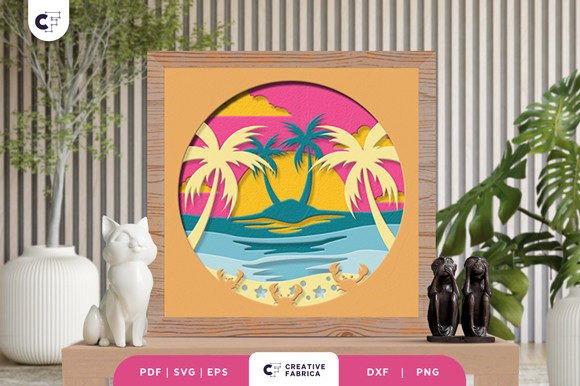 Choosing the Right Tropical Beach 3D Paper Cut Light Box for Your Summer Decor