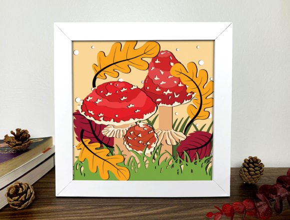 Crafting Depth: A Comprehensive Guide to the Autumn Mushrooms Shadow Box 3D SVG