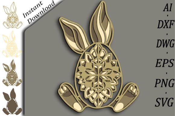 Crafting Depth and Dimension with the Easter Bunny Multilayer Svg 3D Bunny