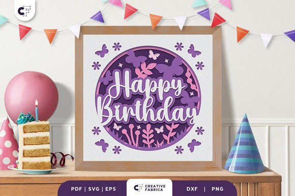 Crafting Joy: The Birthday Butterfly and Flowers 3D SVG Experience