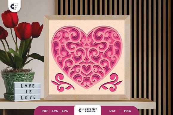 Crafting Romance: The Art of the Valentine's Heart Shape 3D Paper Cut