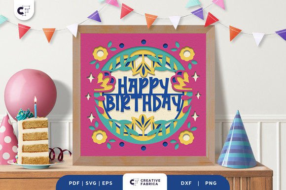 Crafting Stunning Birthday Flowers 3D Shadow Box Paper Cut Designs for Memorable Celebrations