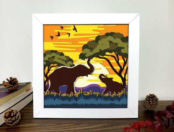 Crafting the Wild: A Complete Guide to the African Elephant 3D Shadow Box SVG