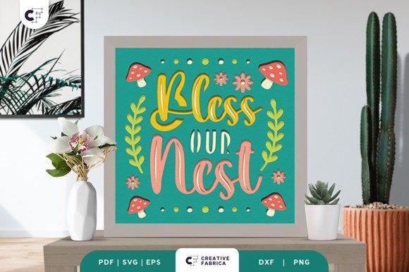 Elevating Personal Branding and Home Aesthetics with the Bless Our Nest 3D Shadow Box Paper Cut