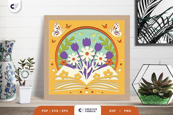 Elevating Spatial Storytelling: The Rise of the Open Book with Flowers 3D Light Box SVG in Modern Craft