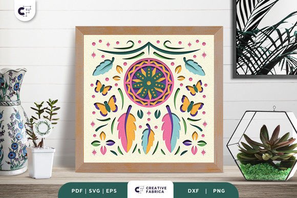 Illuminating Folk Art: The Magic of a Butterfly Dreamcatcher 3D Light Box