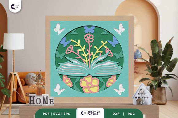 Strategic Design: Leveraging the Floral Open Book with Butterflies 3D SVG for Impactful Branding and Decor