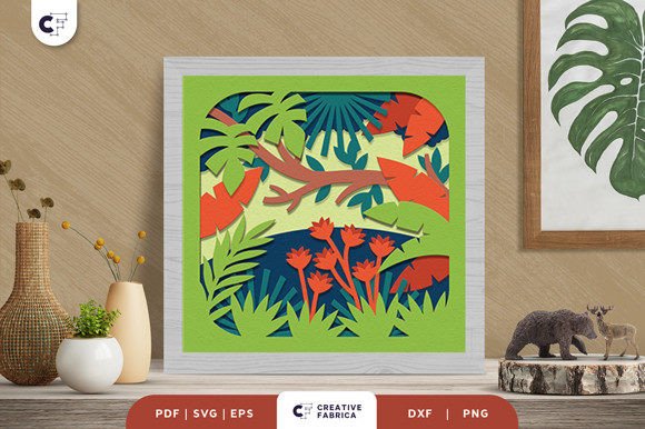 Tropical Forest 3D Paper Cutting File