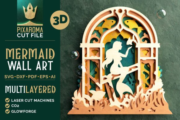 Unlocking Oceanic Depth: A Guide to the Mermaid 3D Layered SVG Laser Cut File